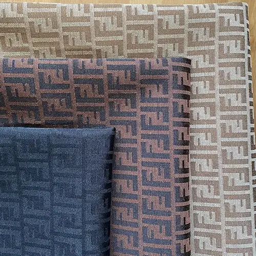 FJ08 Jacquard Fabric BROWN By The Yard