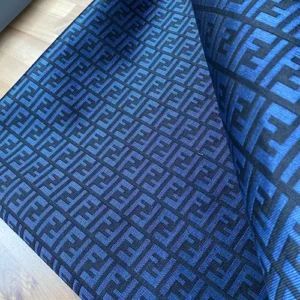 FJ03 Navy Blue Jacquard Fabric