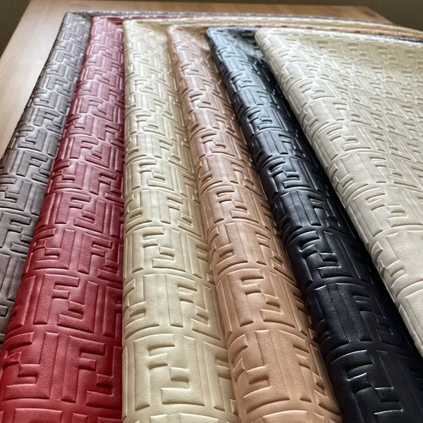 FL03 Embossed Pink Material by the yard for upholstery, bags, shoes or crafting