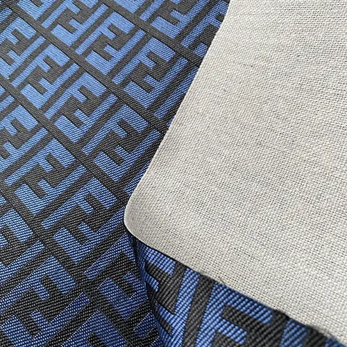 FJ03 Navy Blue Jacquard Fabric