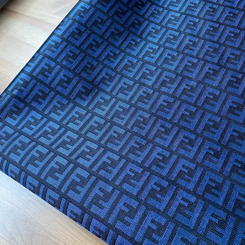 FJ03 Navy Blue Jacquard Fabric