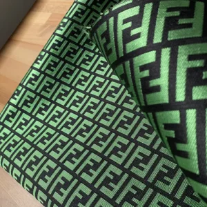 FJ09 Fabric by the yard with Green FF pattern