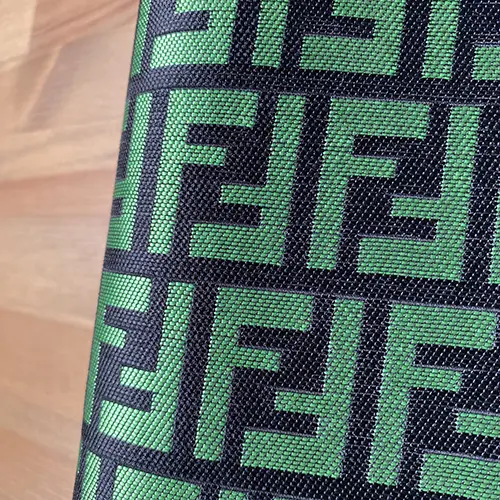 FJ09 Fabric by the yard with Green FF pattern