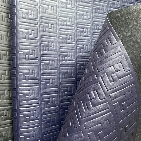 FL04 Embossed Navy Blue Material by the yard
