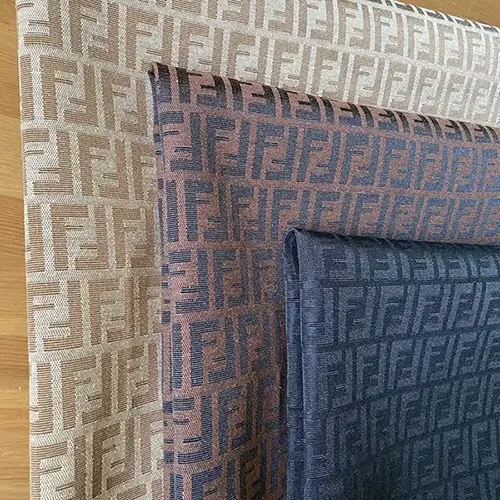 FJ08 Jacquard Fabric BROWN By The Yard