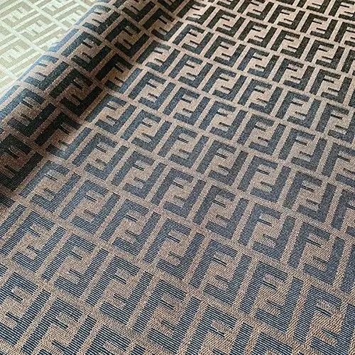 FJ08 Jacquard Fabric BROWN By The Yard