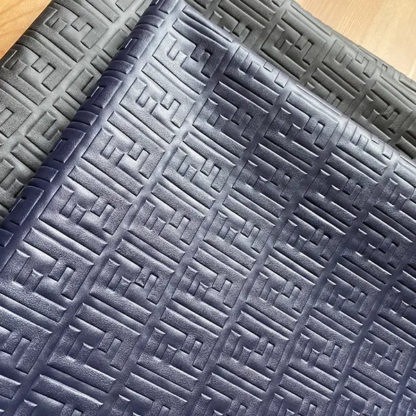 FL04 Embossed Navy Blue Material by the yard