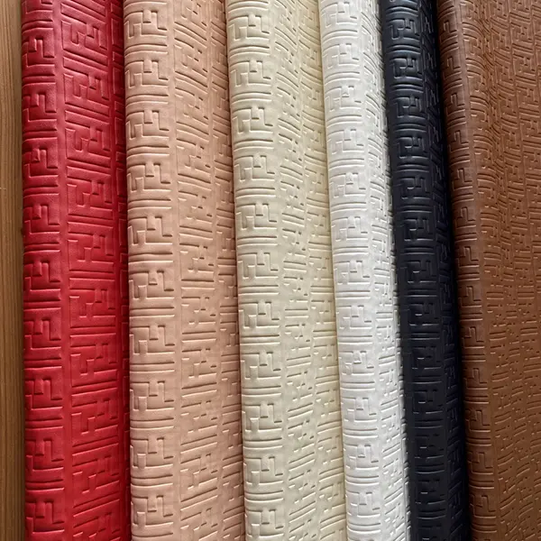 FL02 Embossed White Material by the yard