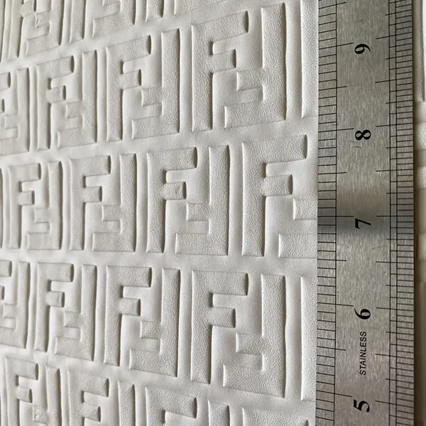 FL02 Embossed White Material by the yard
