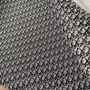 DJ05 Gray Jacquard Fabric With Black Tiny Patterns