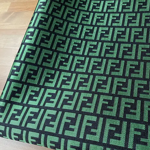 FJ09 Fabric by the yard with Green FF pattern
