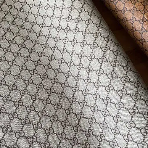 GL12 Beige Brown Leather Fabric