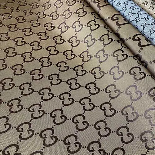 GJ11 Brown jacquard fabric With Big Patterns