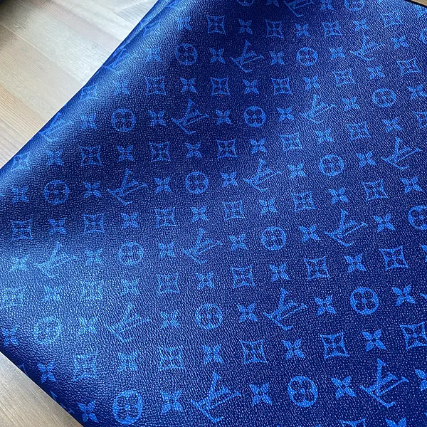 LL54 Artificial Leather Fabric By The Yard NAVY