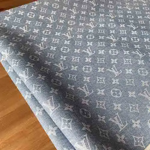 LL11 Light Blue Vinyl fabric like denim / jean