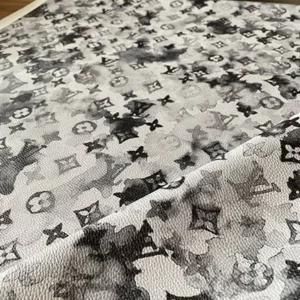 LL30 White Watercolor print Vinyl Fabric