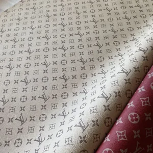 LL52 Leather Fabric Beige/Cream For Sale