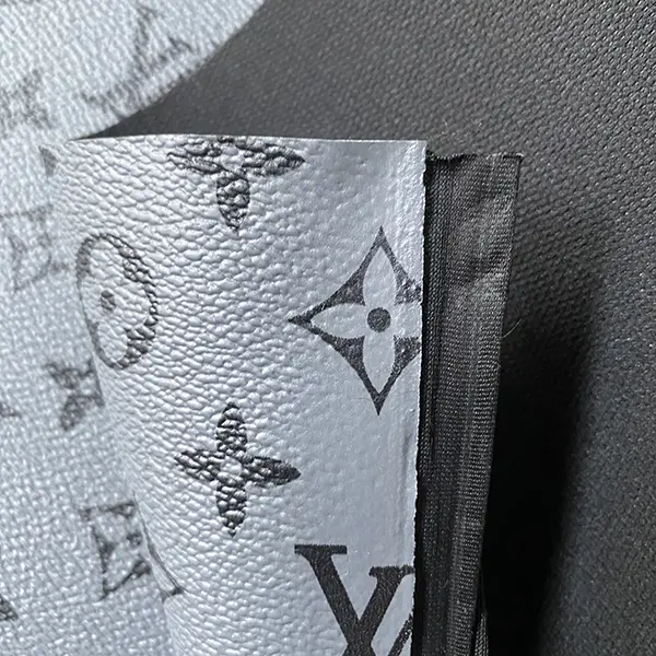 LL09 Gray Leather Fabric by the yard