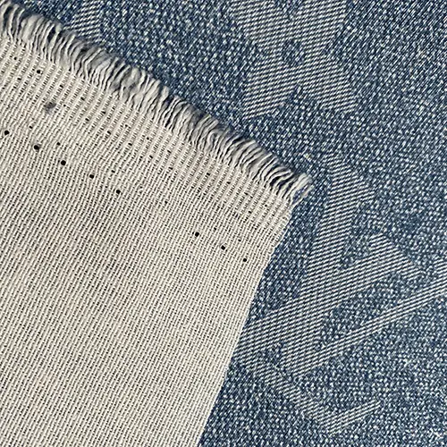 LO07 Blue Denim Fabric with bigger pattern