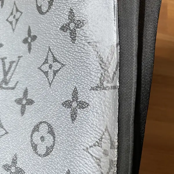 LL09 Gray Leather Fabric by the yard