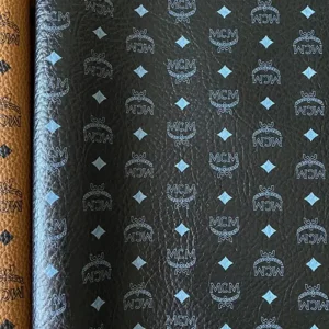 ML08 Black Leather Fabric by the yard