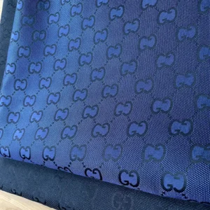 GJ01 Navy Blue Fabric With Big Pattern