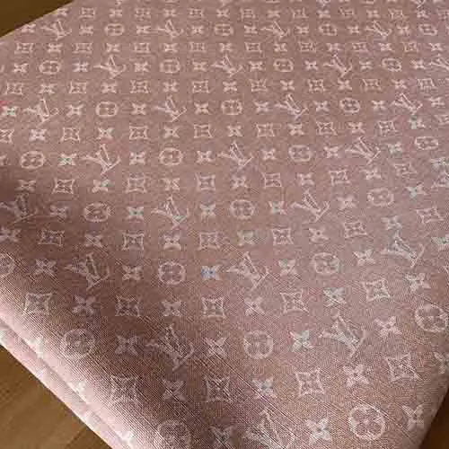 LL16 Pink vinyl fabric like denim/jean