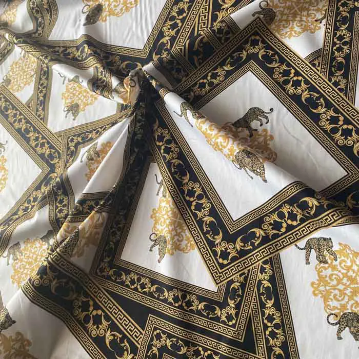 VC03 Baroque Patterned Fabric including tiger motifs