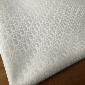 DJ03 White Jacquard Fabric