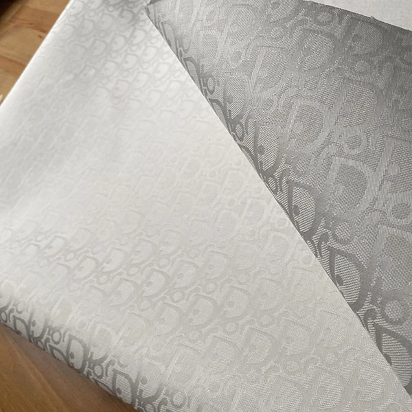 DJ03 White Jacquard Fabric